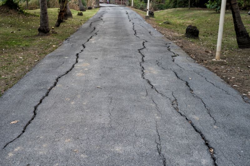 Driveway Crack Resurfacing