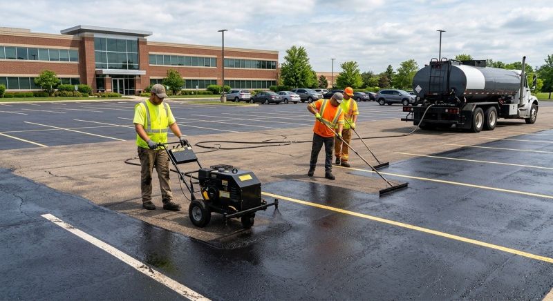 Parking Lot Sealcoating in Grand Rapids, MI