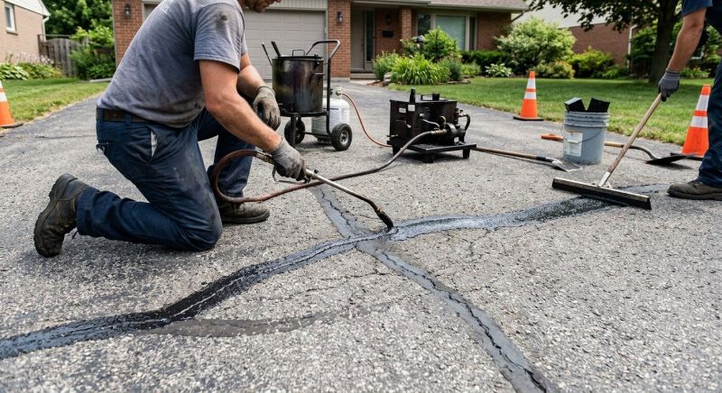 Driveway Crack Resurfacing Service
